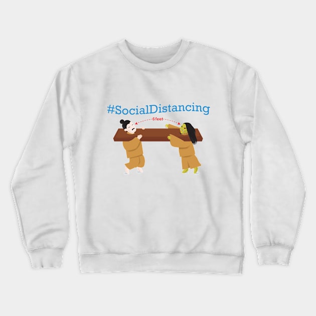 Social Distancing Kingdom Crewneck Sweatshirt by Jade graphic art